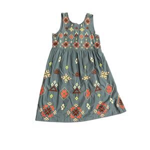 Anthropologie embroidered mini dress womens medium